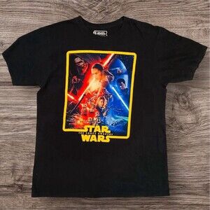 STAR WARS T-Shirt The Force Awakens Movie Galaxy Premiere Collection Size Large